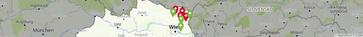 Map view for Pharmacies emergency services nearby Herrnbaumgarten (Mistelbach, Niederösterreich)